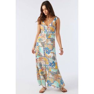 O'Neill Harlem Midi Maxi Dress Tropical Floral Print Sleeveless Tank Size Small